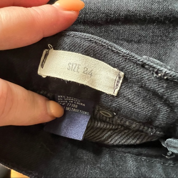 Madewell Black Jean Folded Cutoff Raw Hem Shorts - Picture 4 of 4